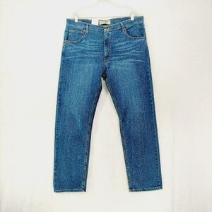 Wrangler Blue High Rise Relaxed Fit Straight Leg Jeans 6691